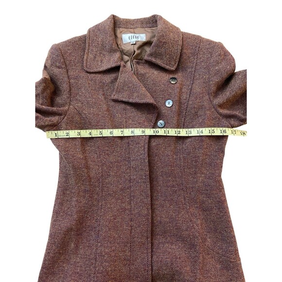 Vintage Eitie Women’s Wool Blend Skirt Suit Set Blazer Jacket Brown EU 38 US 6-8 - Picture 11 of 16